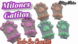 TEJI GUANTES SIN DEDOS A CROCHET MI HIJA patrón paso a paso sigue TENDENCIA con Mari Rolon [upl. by Attenra425]