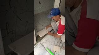 How to install marble toilet door threshold easily and professionally shorts marble [upl. by Anitnoc]