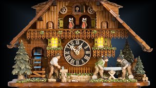 8 day Lighted Millhouse 22 cuckoo clock by Hones [upl. by Wincer]