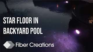 Star Floor In Backyard Pool  Fiber Optic Star Floor Kit Demonstration [upl. by Hada]