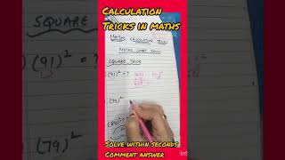 Calculation tricks in mathsmcq tricks for competitive examsmath short trickmaths trickssquare [upl. by Ambrogino566]