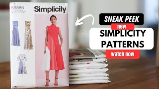 sneak peek  new early spring simplicity collection  sewing [upl. by Aicilehp]