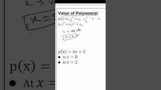 Value of Polynomial Part 1  POLYNOMIAL  CLASS 9  9th  exam basicmath education mathematics [upl. by Quint]