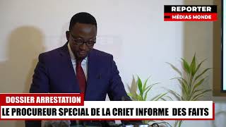 LE PROCUREUR SPÉCIAL DE LA CRIET À PROPOS DES ARRESTATIONS [upl. by Drarehs]