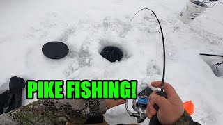 Ice Fishing for Pike has Begun [upl. by Andromeda]