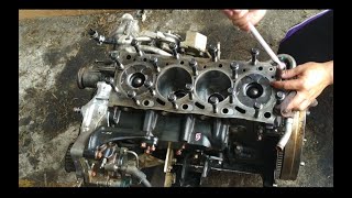 Mitsubishi Triton 4D56U Cylinder head installation  pasang head enjin mitsubishi triton 25 turbo [upl. by Egwin85]