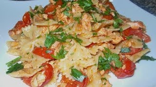 Ricetta farfalle salmone e pomodorini  GiAlQuadrato [upl. by Sikras]