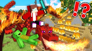 JJ and Mikey Adopted DRAGONS  Funny Story in Minecraft Mazien Mizen Maizen [upl. by Melnick685]