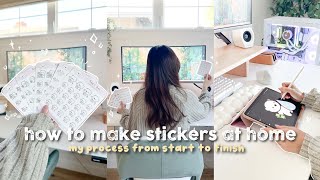 how I make stickers at home ✿ full process step by step  COZY STUDIO VLOG [upl. by Chelsey676]