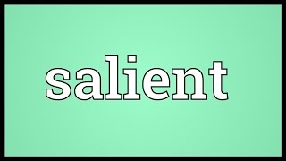 Salient Meaning [upl. by Segalman]