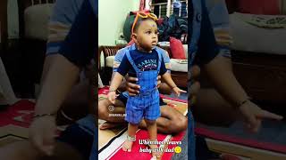 When mom leaves baby with dad😛  Crazy frog trending crazyfrog alltime childhood shorts [upl. by Otsedom]