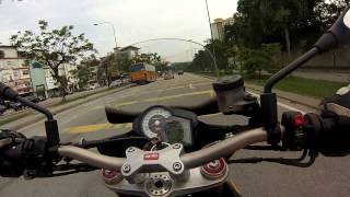 Aprilia Tuono V4R APRC top speed test 1 [upl. by Venetia]