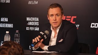 UFC Belem UFC Executive David Shaw PostFight Press Conference  MMA Fighting [upl. by Lerrehs]