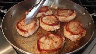 Apple Cider Glazed Pork Chops  Boneless Pork Chops with Apple Cider Reduction Sauce [upl. by Demahom]