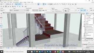 32OUTIL ESCALIER ET GARDE CORPS DANS ARCHICAD [upl. by Edward]