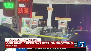 VIDEO Man dead in Terryville gas station shooting suspect in custody [upl. by Enecnarf]