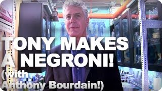 Late Night Eats How To Make A Negroni With Anthony Bourdain Late Night with Jimmy Fallon [upl. by Ainuj]