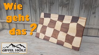 Geniales Schneidebrett selber bauen  Drunken Cutting Board  Bauanleitung [upl. by Ecnatsnoc816]