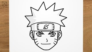 How to draw NARUTO UZUMAKI step by step EASY [upl. by Medrek593]