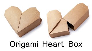 Origami Heart Box Instructions  DIY Tutorial  Paper Kawaii [upl. by Milore]