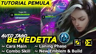 TUTORIAL BENEDETTA LENGKAP PEMULA COMBO SKILL LANING  EMBLEM amp BUILD  CARA MAIN BENEDETTA [upl. by Ariaj]