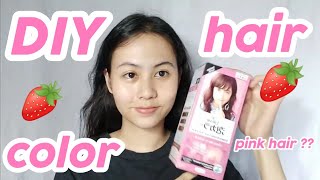 DIY Hair Color Liese Creamy Bubble Color in Cassis Berry pink hue Less than 500  Jenica Bernabe [upl. by Horatius]