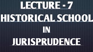 Historical School Lecture 7 [upl. by Adnoval]