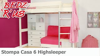 Stompa Casa 6 Highsleeper Bed  BedzRus [upl. by Dario492]