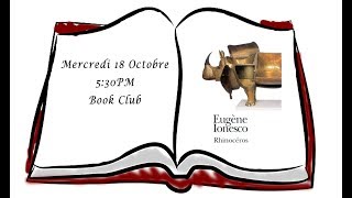 Book club 1018  Rhinocéros by Ionesco [upl. by Blodget]