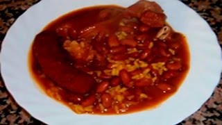 Receta  Potaje de alubias pintas con arroz en olla expressbuenísimo [upl. by Micheline]