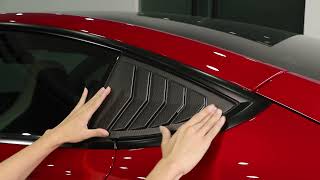 Dry Carbon Fiber Louvers for Tesla Model 3 Highland 2024  Sleek Aerodynamic Upgrade [upl. by Eitnom]