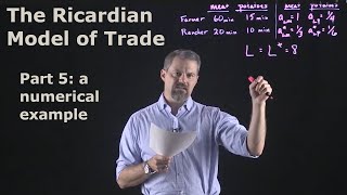 International Economics The Ricardian Model of Trade Part 5  A Numerical Example [upl. by Anastasia]