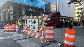 Busy portion of Peachtree Street closes for several days [upl. by Athalee]