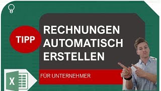 Rechnungen automatisch in Excel erstellen für Selbstständige I Excelpedia [upl. by Joellyn]