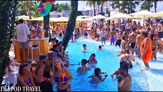 O BEACH IBIZA  POOL PARTY  EIVISSA PARTY ISLAND  4K TOUR OF O BEACH CLUB  O BEACH CLUB IBIZA [upl. by Aurore453]