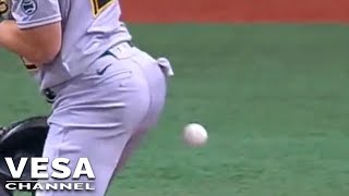 Sean Murphy’s butt is baseball’s breakout star after hit by pitch [upl. by Norrab168]