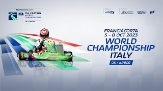 FIA Karting World Championship 2023 Junior and OK  Franciacorta Italy Saturday [upl. by Wilkison]