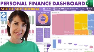 Interactive Personal Finance Dashboard with FREE EXCEL TEMPLATE [upl. by Maziar]