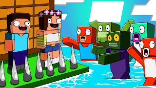 NOOB Y SU NOVIA VS MUTANTE PECES [upl. by Namruht479]