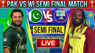 🔴Pakistan vs West indies Legends Semi Final Match score and Commentary  Wi vs Pak match preview [upl. by Anaek]