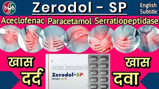 Zerodol sp tablet uses in hindi  aceclofenac paracetamol serratiopeptidase tablets  सावधान [upl. by Mallon]