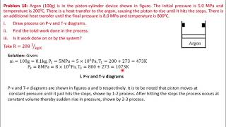 THERMODYNAMICS  PROBLEM 18  WORK PROBLEM  CHAPTER 2 [upl. by Lumbye]