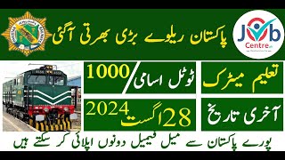 Pakistan Railways Jobs August 2024  Fast amp Easy Application Guide [upl. by Gene874]