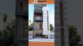 20x60 Feet House Elevation Design  3d modernhouse elevation trending shorts archbytes [upl. by Bolten]