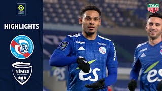 RC STRASBOURG ALSACE  NÎMES OLYMPIQUE 5  0  Highlights  RCSA  NO  20202021 [upl. by Lamraj971]