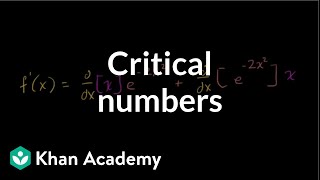 Finding critical points  Using derivatives to analyze functions  AP Calculus AB  Khan Academy [upl. by Okimik]