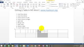 Learn How To Edit Table In MS Word [upl. by Helbonnas]