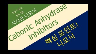 탄산탈수효소억제제 Carbonic anhydrase inhibitors [upl. by Elehcin]