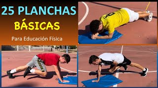 ¡Fortalece tu Core 25 Planchas básicas para Educación Física Basic PLANKS for PHYSICAL EDUCATION [upl. by Eniamrej]