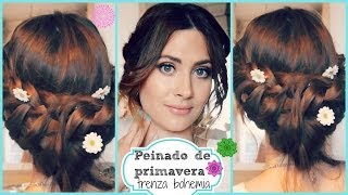 Peinado Fácil y Rápido ❀ Recogido con trenza elegante y romántico [upl. by Aitak]